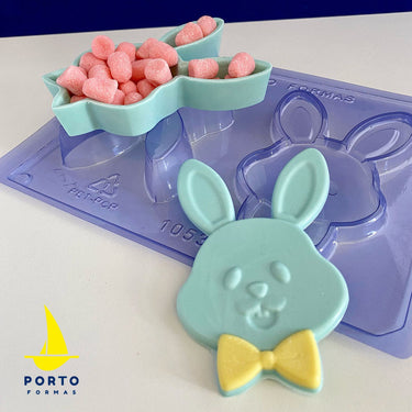 Forma De Chocolate - Forma De Chocolate Especial 3 Partes - Coelho Porta Jóias - PF1053